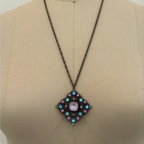Anne Koplik, NWT, Swarvoski Crystals Pendant Designer Necklace - Picture 1 of 5